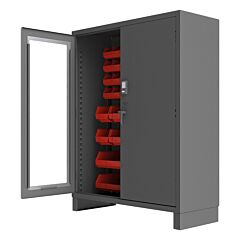 Durham 3704Cxc-54B-1795 Access Control Cabinet, 14 Gauge, 54 Red Bins, 60 X 24 X 78