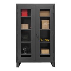 Durham Hdcc244878-4S95 Clearview Cabinet, 12 Gauge, With 4 Shelves, 48 X 24 X 78