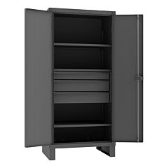 Durham Hdcd243678-3M95 Cabinet, 12 Gauge, 2 Shelves, 3 Drawers, 36 X 24 X 78