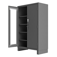 Durham 3703Cxc-Blp4S-95 Access Control Cabinet, 14 Gauge, 4 Shelves, 48 X 24 X 78