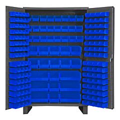 Durham Jc-171-5295 Cabinet, 14 Gauge, 171 Blue Bins, 48 X 24 X 78