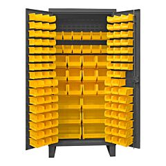 Durham Hdc36-126-95 Cabinet, 12 Gauge, 126 Yellow Bins, 36 X 24 X 78
