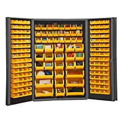 Durham Dc48-176-95 Cabinet, 14 Gauge, 176 Yellow Bins, 48 X 24 X 72