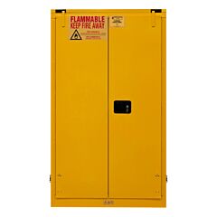 Durham 1060S-50 Fm Approved, Flammable Storage Cabinet, 60 Gallon, 2 Doors, Self Close, 2 Shelves, Safety Yellow