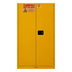 Durham 1060M-50 Fm Approved, Flammable Storage Cabinet, 60 Gallon, 2 Doors, Manual Close, 2 Shelves, Safety Yellow