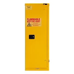 Durham 1022S-50 Fm Approved, Flammable Storage Cabinet, 22 Gallon, 1 Door, Self Close, 2 Shelves, Safety Yellow