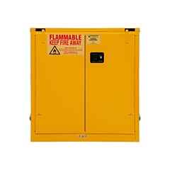 Durham 1030S-50 Fm Approved, Flammable Storage Cabinet, 30 Gallon, 2 Doors, Self Close, 1 Shelf, Safety Yellow