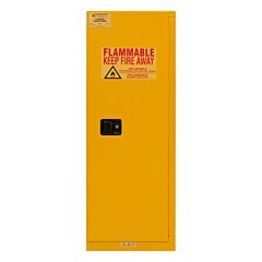 Durham 1022M-50 Fm Approved, Flammable Storage Cabinet, 22 Gallon, 1 Door, Manual Close, 2 Shelves, Safety Yellow
