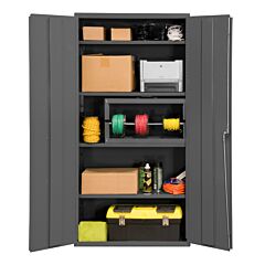 Durham 2602-4S-95 Mobile Cabinet, 16 Gauge, 4 Shelves, 36 X 18 X 72