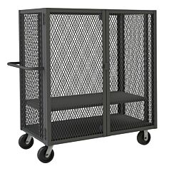 Durham Htl-3048-Dd-1As-95 Mesh Truck, 1 Adjustable Shelf, 30 X 48, 2000 Lbs. Capacity