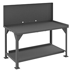 Durham Dwb-3072-Be-Pb-95 Workbench, Pegboard Riser, 72 X 30 X 57-11/16