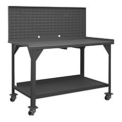 Durham Dwbm-3060-Be-Lp-95 Workbench, Louvered Panel, 60 X 30 X 61-5/8