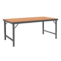 Durham Wbf-Th-4896-95 Folding Leg Workbench, Tempered Hardboard Top, 96 X 48