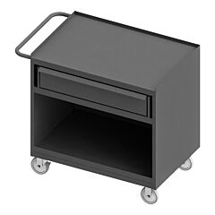 Durham 3114-95 Mobile Bench Cabinet, 1 Drawer, Steel, 24-1/4 X 42-1/8 X 36-3/8