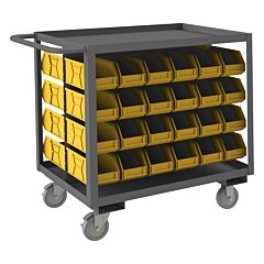 Durham Rsc-2436-Blp-48-230-95 Stock Cart, 2 Shelf, 48 Bins, 24-1/4 X 42-1/4 X 37-5/8