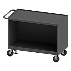 Durham 3410-Fl-95 Mobile Bench Cabinet, No Doors, Fl, 24-1/4 X 54-1/8 X 37-3/4
