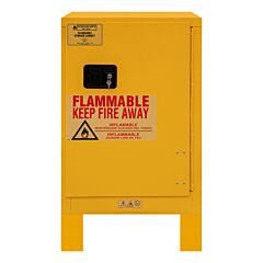 Durham 1012Ml-50 Fm Approved, Flammable Storage Cabinet With Legs, 12 Gallon, 1 Door, Manual Close, 1 Shelf, Safety Yellow