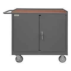 Durham 3112-Th-95 Mobile Bench Cabinet, Hard Board, 2 Door, 25-13/16 X 42-1/8 X 36-3/8