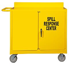 Durham 2210-50 Spill Control Cart, 1 Shelf, Yellow, 18-1/4 X 42-1/8 X 36-3/8