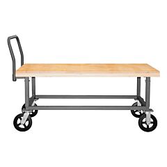 Durham Whpta-Wd-3060-8Mr-95 Platform Truck, Adjustable Height, Wood Deck, 1800 Lbs. Capacity, 30 X 60