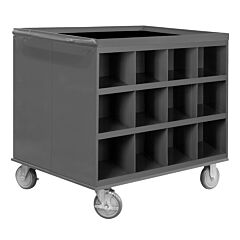 Durham 663-95 2 Sided Stock Cart, 24 Bin Openings, 34 X 24 X 30
