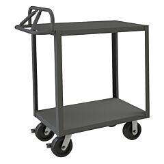 Durham Rsce-3048-2-3.6K-Ald-95 Stock Cart, 2 Shelf, Ergonomic Handle, 30-1/4 X 54-1/4 X 43-3/8