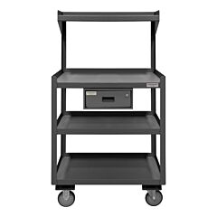 Durham Psd-2430-4-D-95 Portable Shop Desk, 4 Shelves, 1 Drawer, 24-1/4 X 30-1/4 X 55-5/8