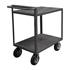 Durham Rscr-2448-Ald-95 Stock Cart, 2 Shelf, Raised Handle, 24-1/4 X 54-1/4 X 43-2/3