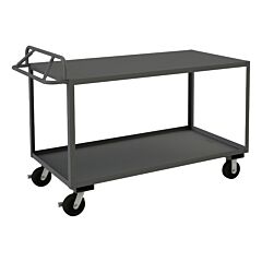 Durham Rsce-2448-2-3.6K-Tld-95 Stock Cart, 2 Shelf, Ergonomic Handle, 24-1/4 X 54-1/4 X 45