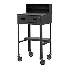 Durham Msd-2023-95 Mobile Shop Desk, 1 Shelf, 1 Drawer, 20-1/8 X 23 X 47-13/16
