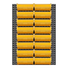 Durham Lpw-46X64-95 Wall Mountable, 16 Gauge, Louvered Panel Rack, 46 X 64, Hook-On-Bins Are Sold Seperately
