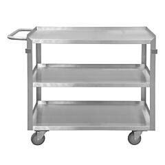Durham Srsc12016243Fld4Pu Stainless Steel Stock Cart, 3 Shelves, 17 X 30-7/16 X 34