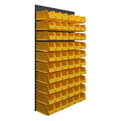 Durham Lpw-34.5X64-95 Wall Mountable, 16 Gauge, Louvered Panel Rack, 34-1/2 X 64, Hook-On-Bins Are Sold Seperately
