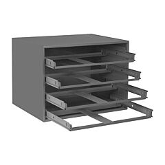 Durham 303-95 Easy Glide Slide Rack For Use With Large Compartment Boxes, Steel, Gray