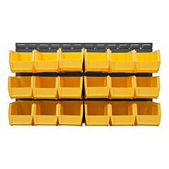 Durham Lpw-34.5X20-95 Wall Mountable, 16 Gauge, Louvered Panel Rack, 34-1/2 X 20, Hook-On-Bins Are Sold Seperately