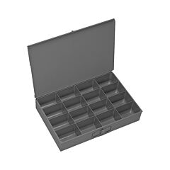 Durham 113-95 Large, Steel, Compartment Box, 16 Compartments, Gray (Must Purchase In Multiples Of 4 Each)