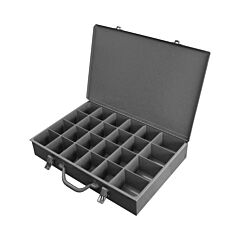 Durham 102Pc227-95 Large, Steel, Compartment Box, Comfort Grip Handle, 24 Compartments, Gray