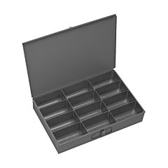 Durham 211-95 Small, Steel, Compartment Box, 12 Compartments, Gray (Must Purchase In Multiples Of 6 Each)