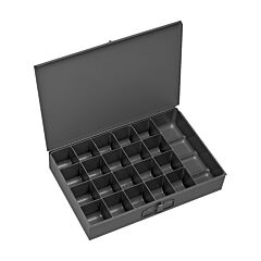 Durham 204-95 Small, Steel, Compartment Box, 21 Compartments, Gray (Must Purchase In Multiples Of 6 Each)