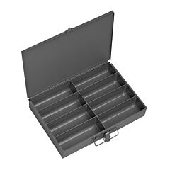 Durham 213-95 Small, Steel, Compartment Box, 8 Compartments, Gray (Must Purchase In Multiples Of 6 Each)