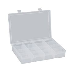 Durham Lp16-Clear Large, Plastic Compartment Box, 16 Openings, Clear (Must Purchase In Multiples Of 5 Each)