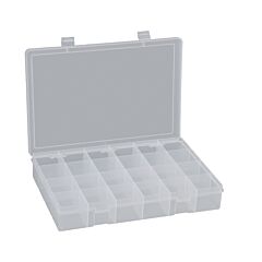 Durham Lp24-Clear Large, Plastic Compartment Box, 24 Openings, Clear (Must Purchase In Multiples Of 5 Each)