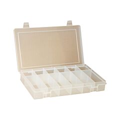 Durham Lp6-Clear Large, Plastic Compartment Box, 6 Openings, Clear (Must Purchase In Multiples Of 5 Each)