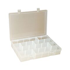 Durham Lpadj-Clear Large, Plastic Compartment Box, Adjustable, Clear (Must Purchase In Multiples Of 5 Each)