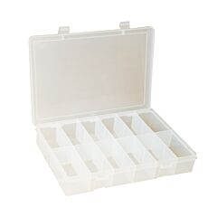 Durham Sp12-Clear Small, Plastic Compartment Box, 12 Openings, Clear (Must Purchase In Multiples Of 10 Each)