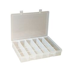 Durham Sp6-Clear Small, Plastic Compartment Box, 6 Openings, Clear (Must Purchase In Multiples Of 10 Each)