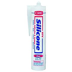 Crc 1004801 Rtv Silicone Adhesive And Sealant, 12 Oz Cartridge, 10.1 Fl Oz, Clear