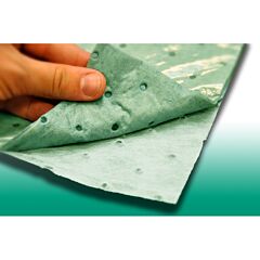 Nps G-3264L 32" X 64" Light-Weight Green Spunbond/Meltblown/Poly-Backed Pad; 20/Bag