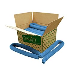 Nps M-30 3" X 4' 100% Sustayn By Spilfyter Recycled Oil-Only Blue Sock, 15/Box