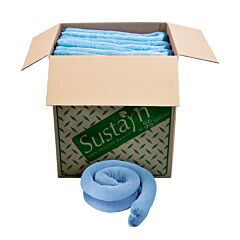 Nps M-34 3" X 4' 100% Sustayn By Spilfyter Recycled Oil-Only Blue Sock, 40/Box